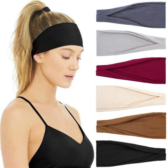 Non Slip Headbands for Fashion Workout Yoga Sports Exercise Sweatbands - Picture 1 of 7
